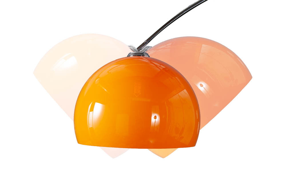 Lampe arc extensible LOUNGE DEAL 175-205cm lampadaire socle marbre orange