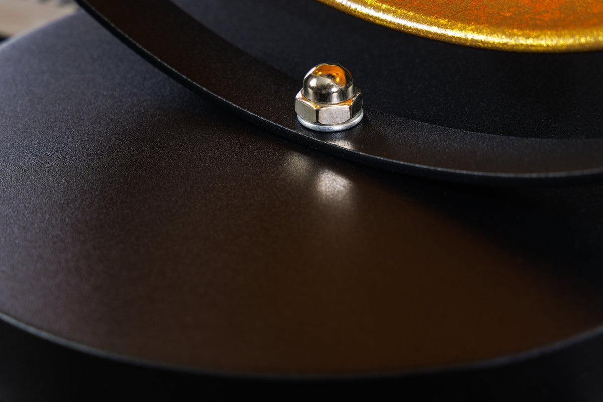 Lampe de bureau au design industriel STUDIO 40cm noir finition feuille d'or abajour inclinable