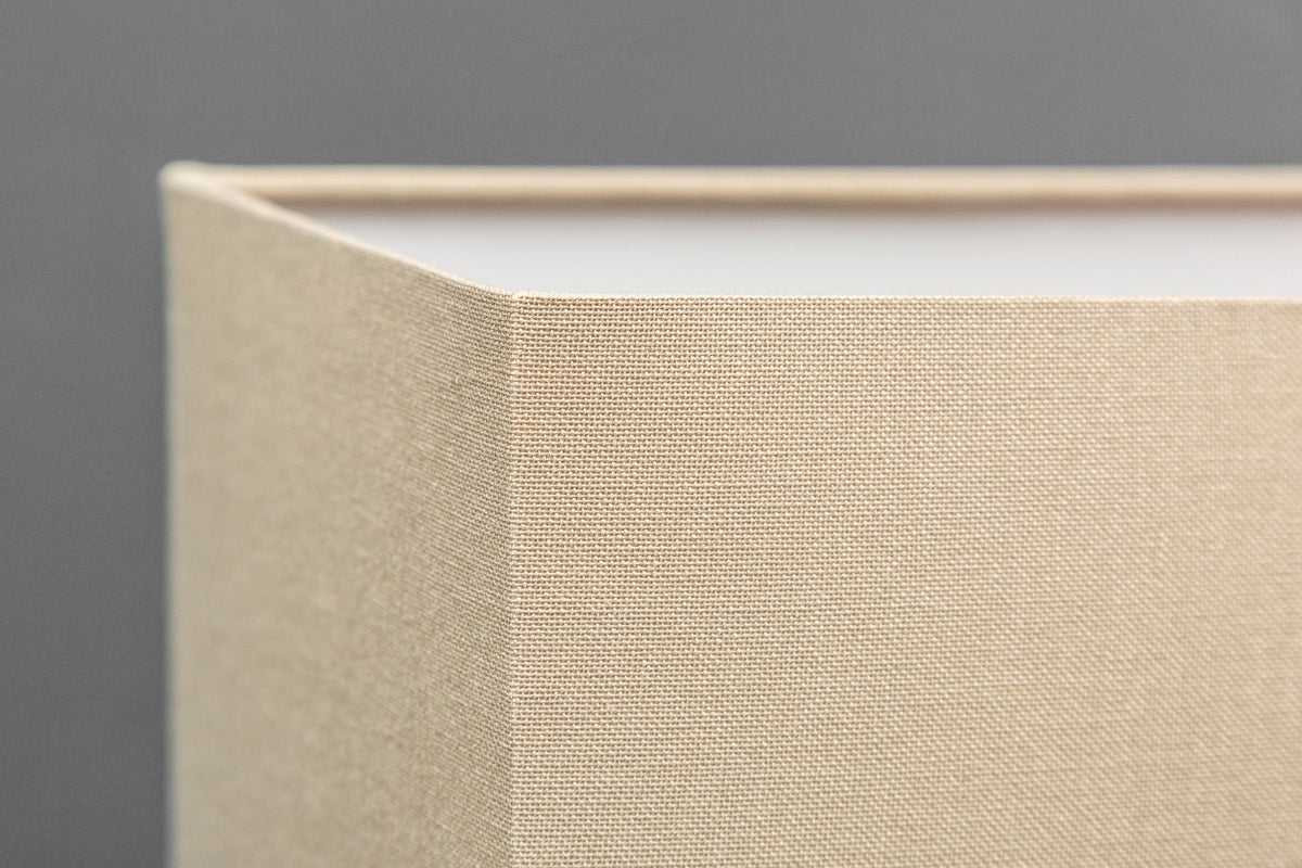 Lampe de table en bois flotté unique PURE UNIQUE 80 cm beige avec abat-jour en lin