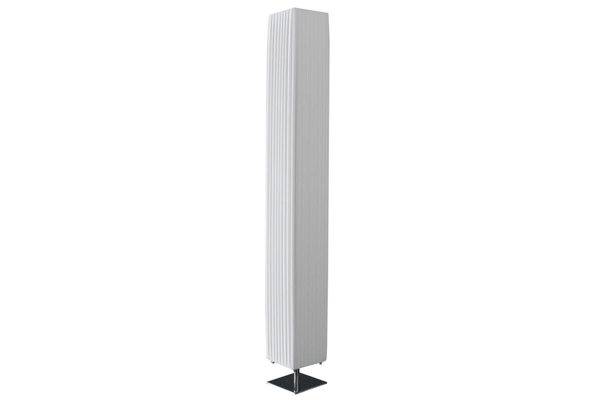 Lampe sur pied design moderne PARIS 160 cm blanc abat-jour plissé