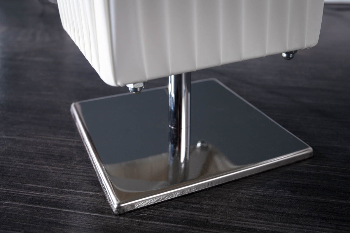 Lampe sur pied design moderne PARIS 160 cm blanc abat-jour plissé