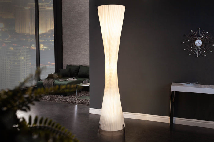 Lampe sur pied design moderne PARIS X 160cm blanche