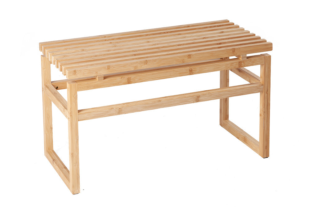 Lot de 2x Design banquette LAGOON SPA 75cm bois de bambou banquette de salle de bain