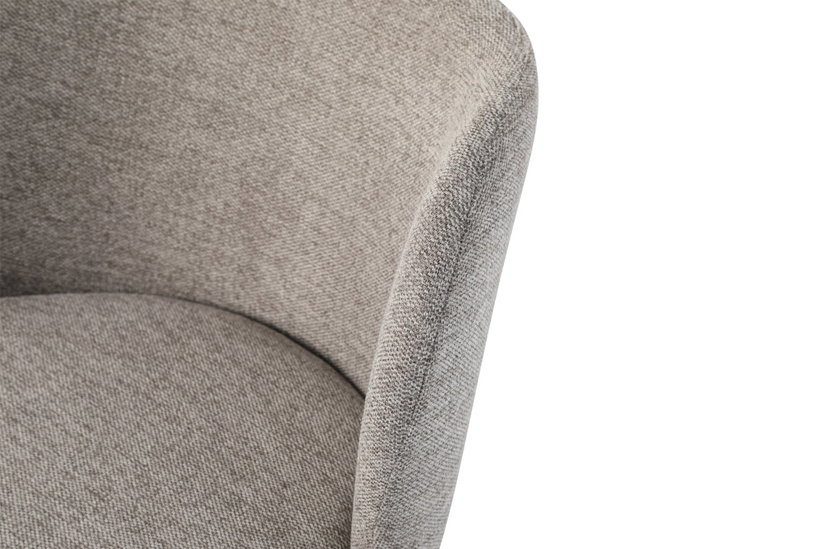 Lot de 2x Design Stuhl LYON gris beige chenille pieds en métal noirs