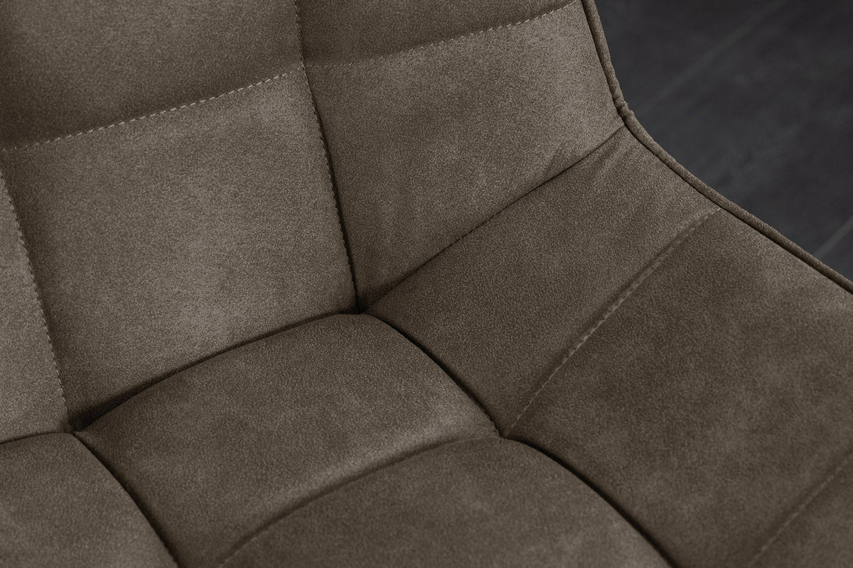 Lot de 4x Chaise design ROADSTAR taupe pieds métalliques noirs