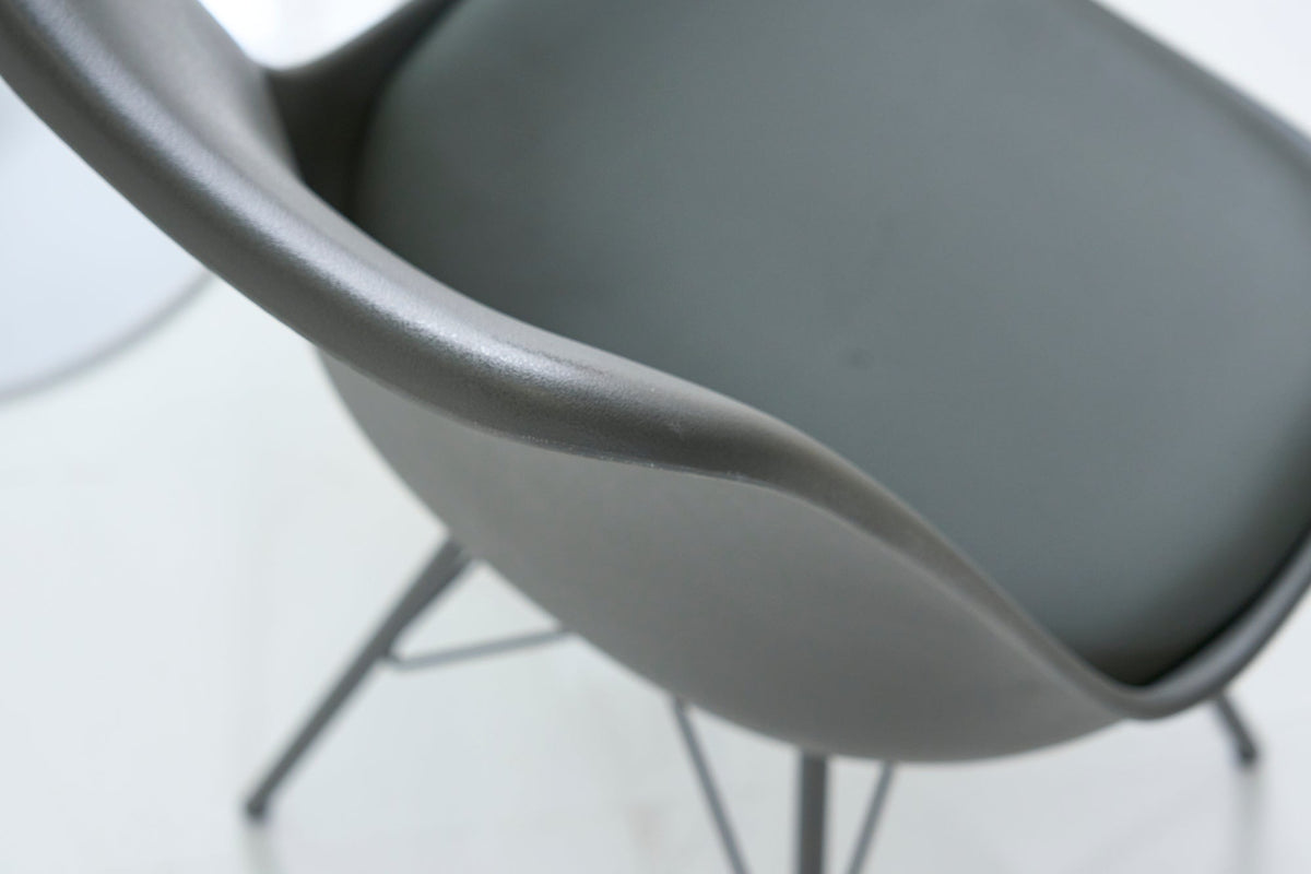 Lot de 4x Chaise rétro SCANDINAVIA MEISTERSTÜCK gris