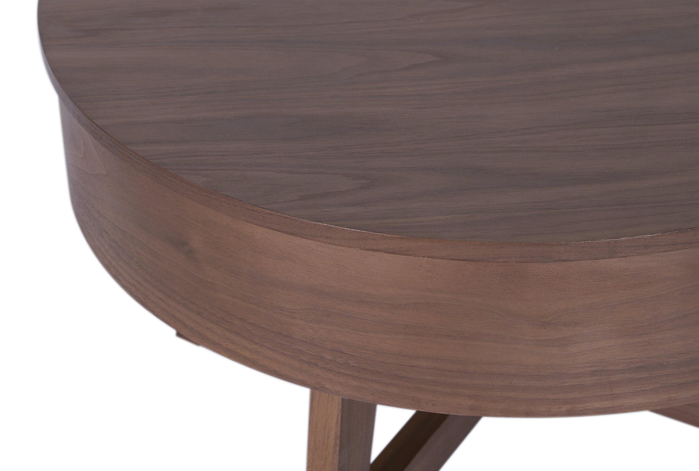Massif table basse KYOTO 70cm brun bois de mangue au design noyer avec espace de rangement