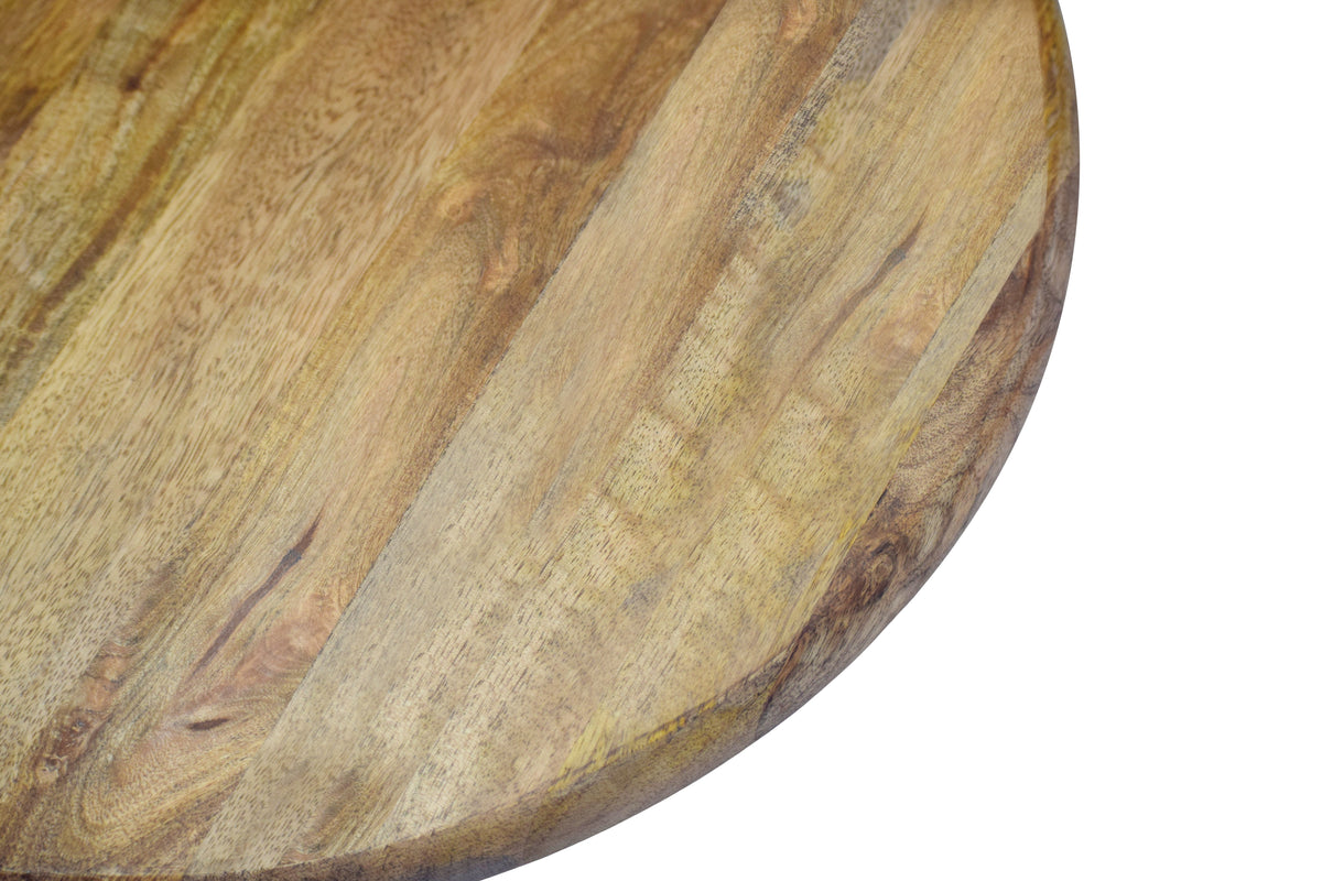 Massiver Drehteller SERVANT 50cm natur Mangoholz drehbare Servierplatte rund