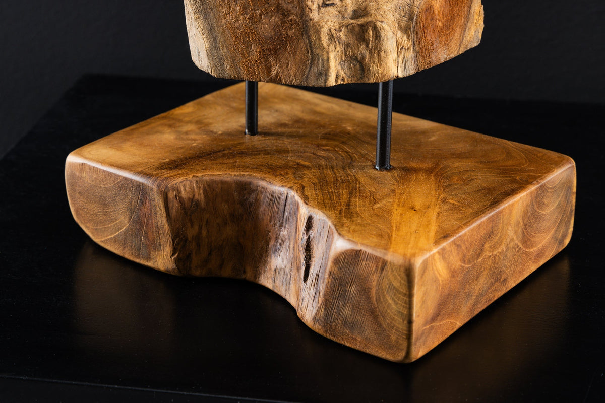 Massives Teakholz Ornament FLAME 30-40cm Treibholz Dekoration