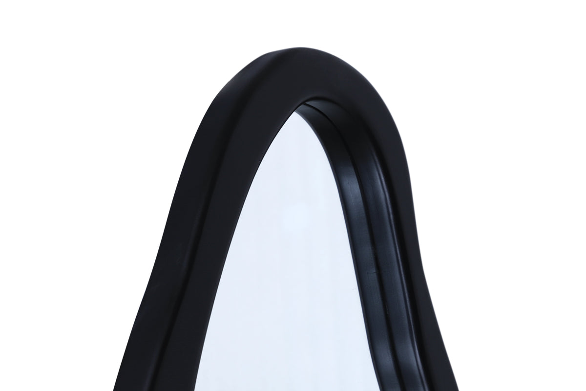 Miroir design ORGANIC 180cm noir miroir sur pied miroir mural cadre arrondi