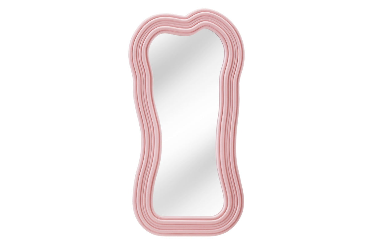 Miroir mural design ALICE II 100cm rose pastel