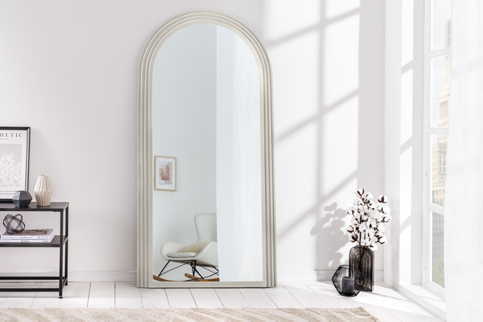 Miroir mural design ART DECO 160 cm blanc