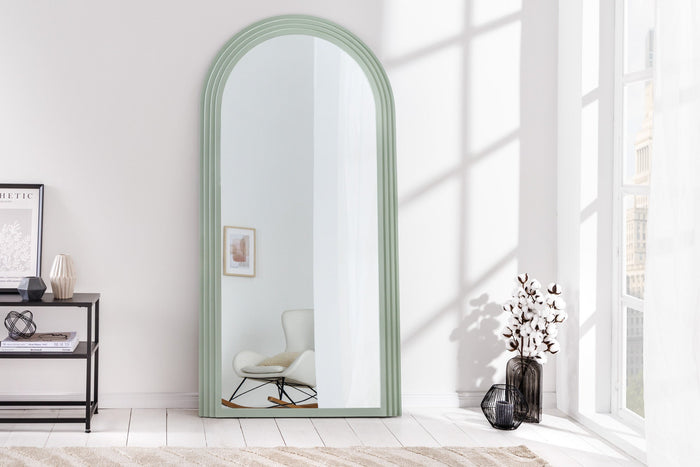 Miroir mural design ART DECO 160cm vert sauge