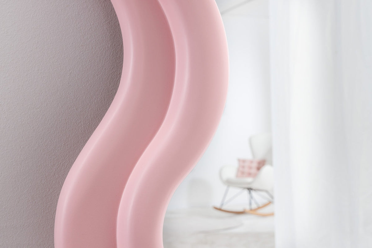 Miroir mural design CURVY 160cm rose