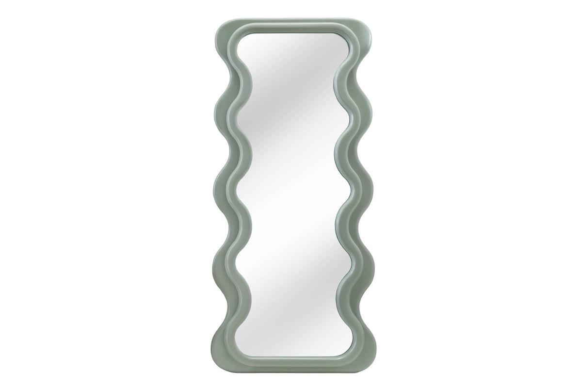 Miroir mural design CURVY 160cm vert sauge
