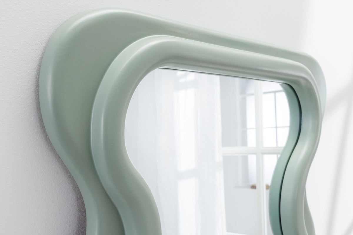 Miroir mural design CURVY 160cm vert sauge