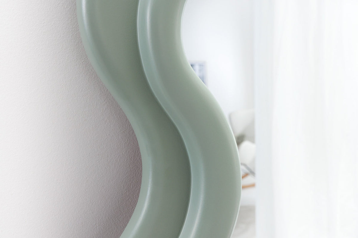 Miroir mural design CURVY 160cm vert sauge