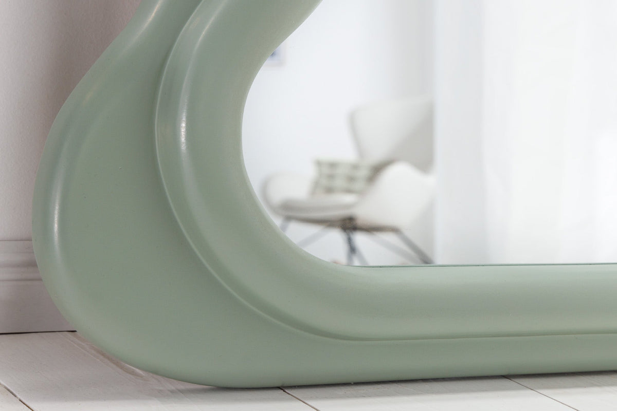 Miroir mural design CURVY 160cm vert sauge