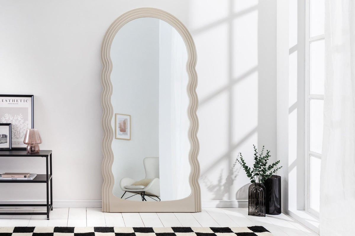 Miroir mural design WAVE 160cm grège