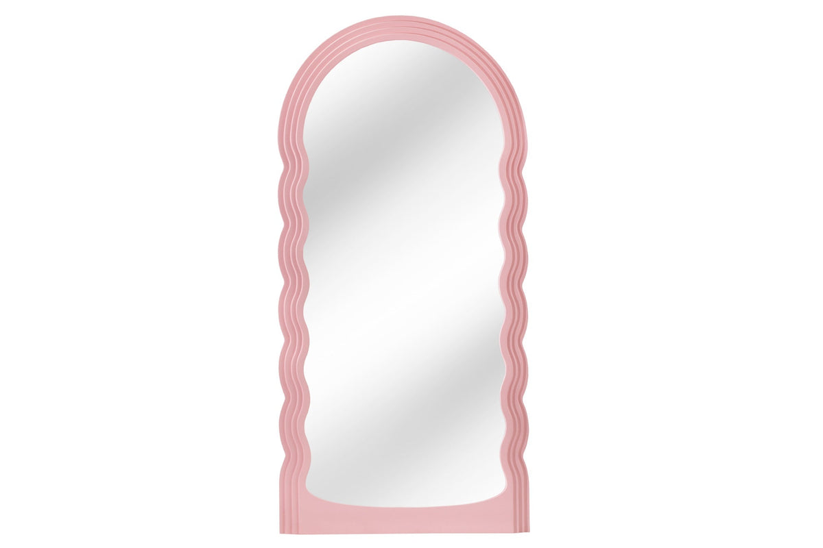 Miroir mural design WAVE 160cm rose