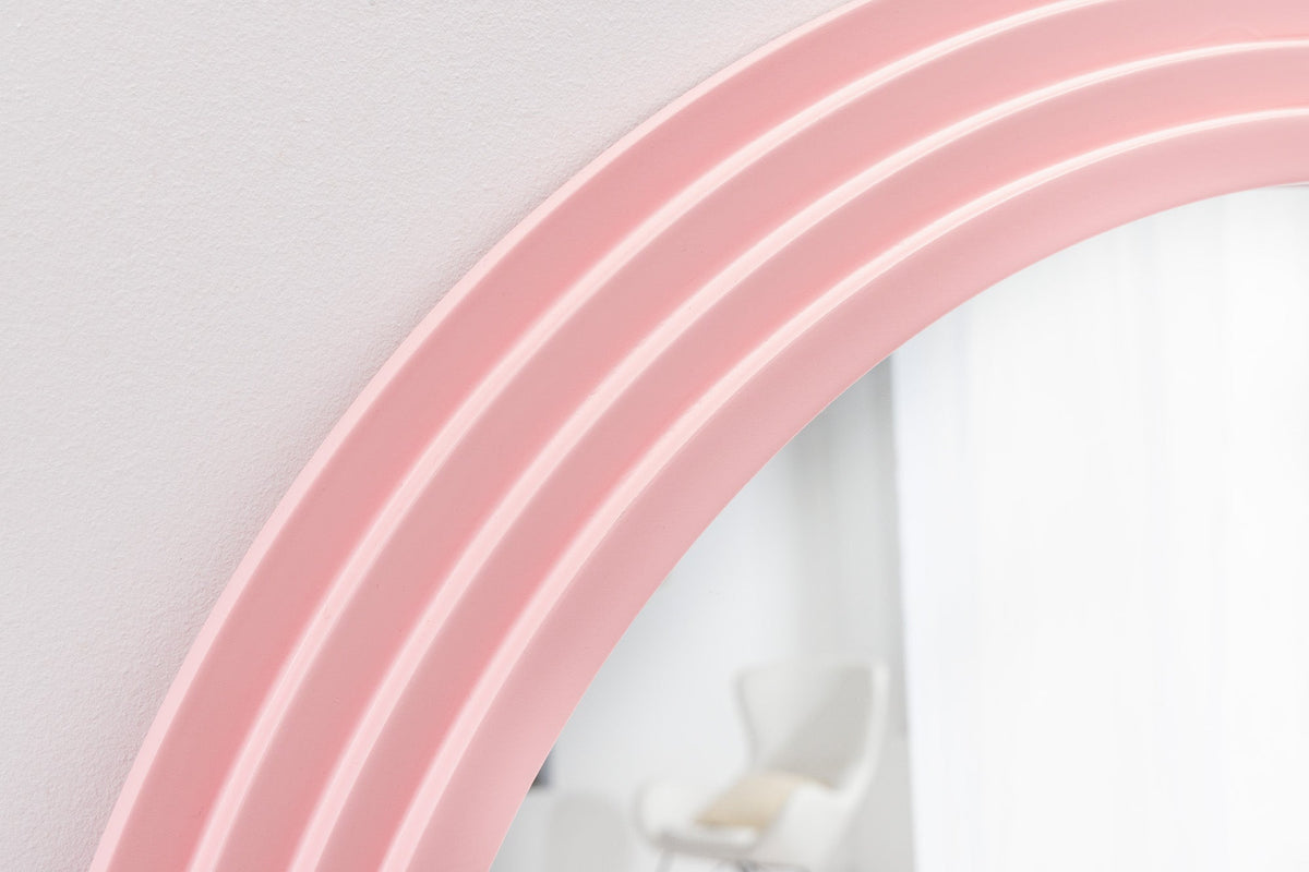 Miroir mural design WAVE 160cm rose