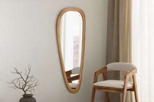 Miroir mural massif ORGANIC 165 cm design bois de chêne naturel