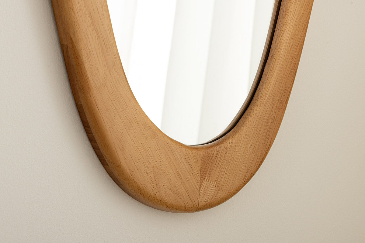 Miroir mural massif ORGANIC 165 cm design bois de chêne naturel