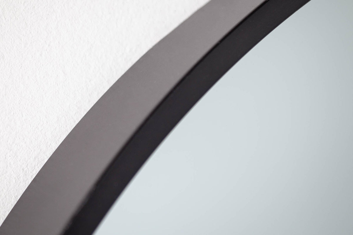 Miroir mural moderne NOEMI 90cm noir design asymétrique