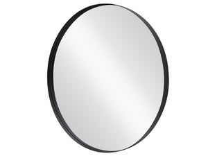 Miroir mural rond PORTRAIT 40cm noir avec cadre en métal