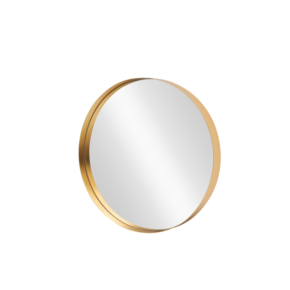 Miroir mural rond PORTRAIT 40cm or avec cadre en métal