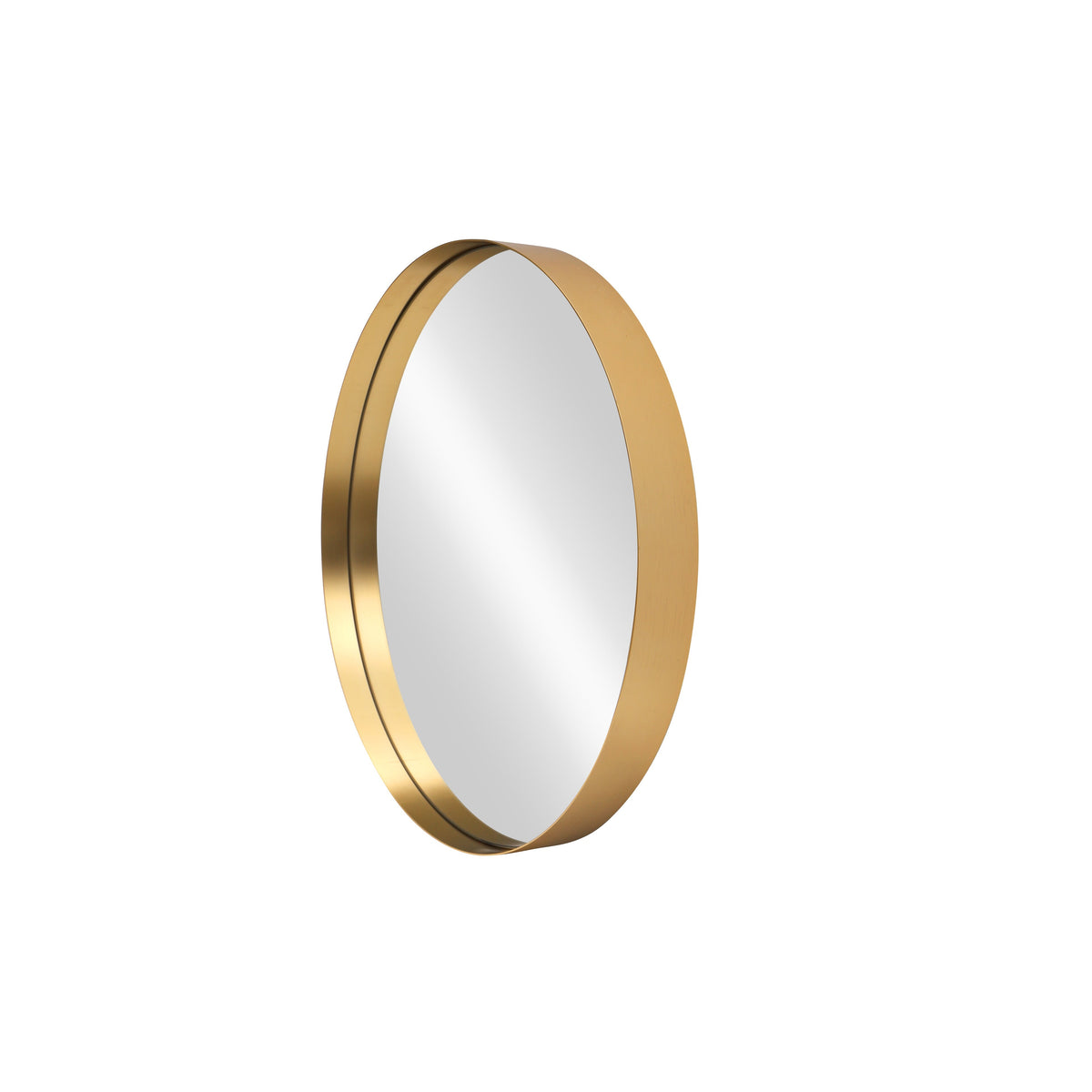 Miroir mural rond PORTRAIT 40cm or avec cadre en métal
