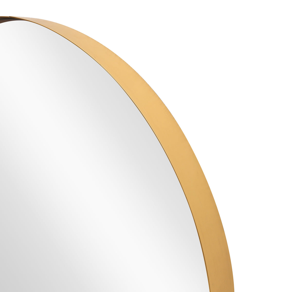 Miroir mural rond PORTRAIT 60cm or avec cadre métallique