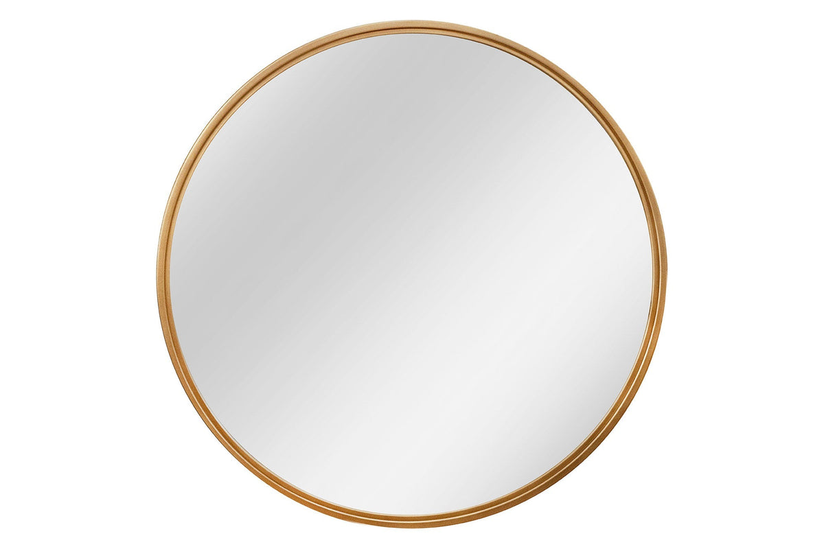 Miroir mural rond PORTRAIT 60cm or fer fait main