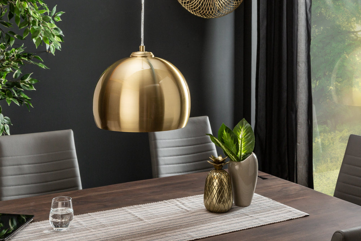 Moderne Hängeleuchte GOLDEN BALL 30cm gold Hängelampe höhenverstellbar