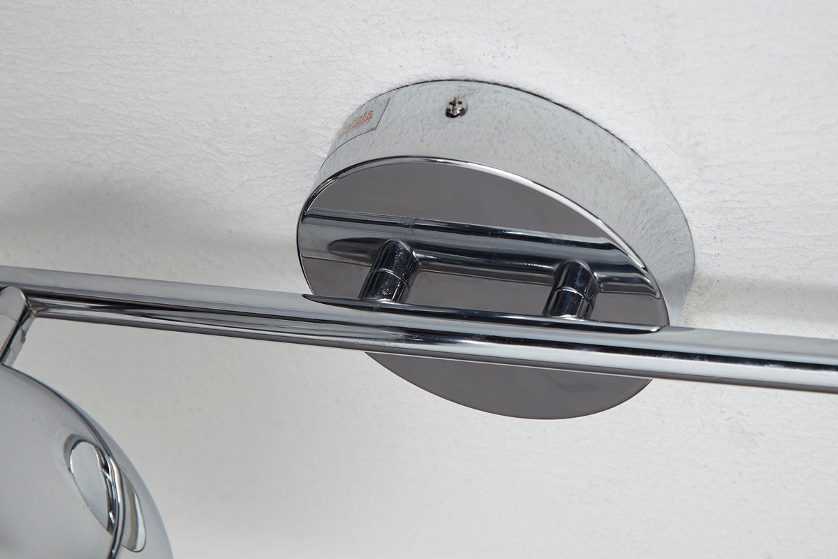 Moderne plafonnière BUBBLE 105cm argent chrome suspension