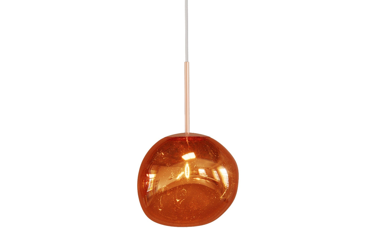 Pendant lamp LIQUID DIAMOND 20cm glass copper