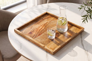 Plateau massif MAKASSAR Planche de service en manguier 50cm
