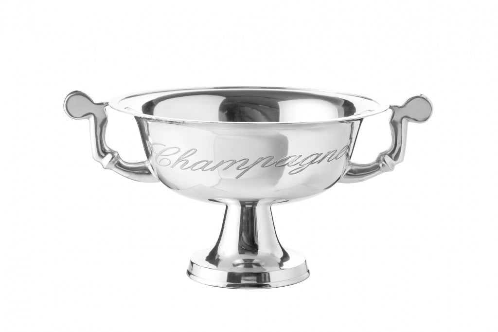 Refroidisseur de champagne au design élégant CHAMPAGNE 40cm refroidisseur de bouteille en argent poli