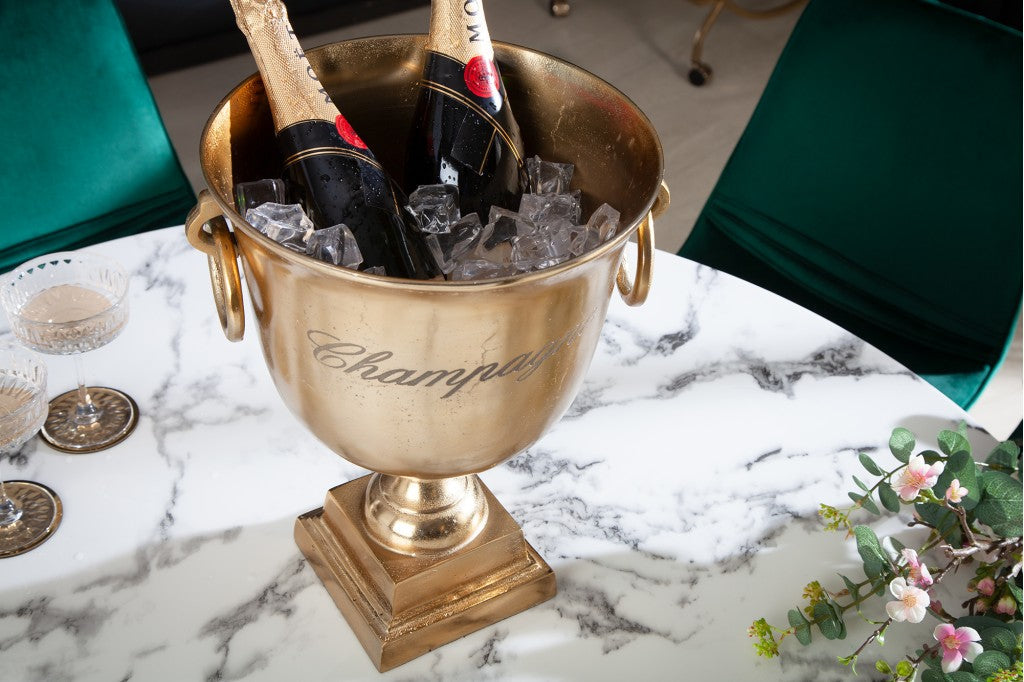 Refroidisseur de champagne élégant CHAMPAGNE Refroidisseur de bouteille doré 40 cm