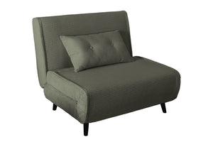 Retro fauteuil-lit SMART MULTIFUNCTION 100cm vert Cord fonction lit incl. coussin