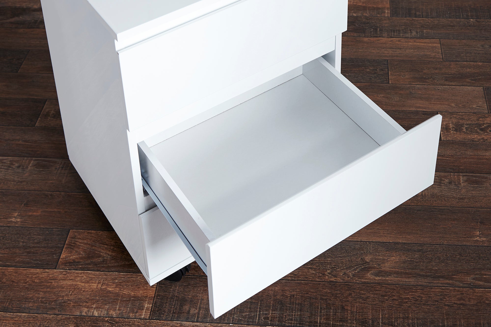 Roll conteneur moderne BIG DEAL 45cm blanc brillant 3 tiroirs