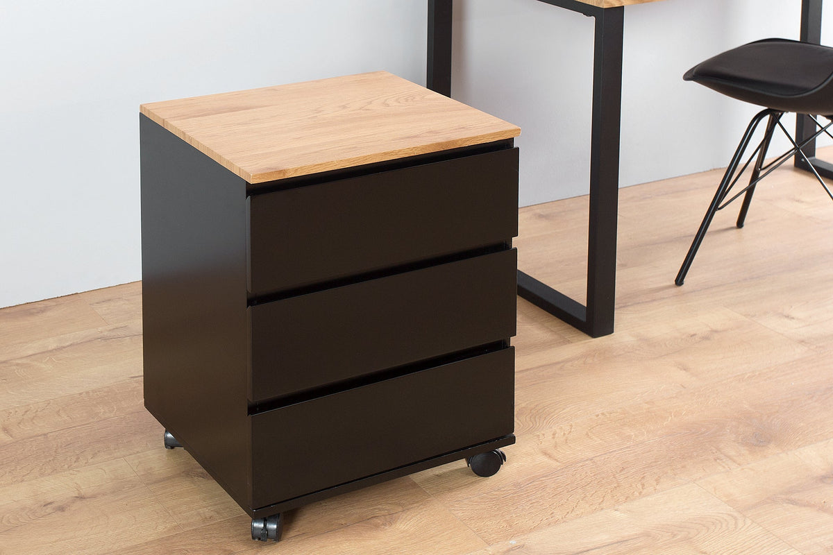 Roll conteneur moderne BIG DEAL 46cm chêne noir mat