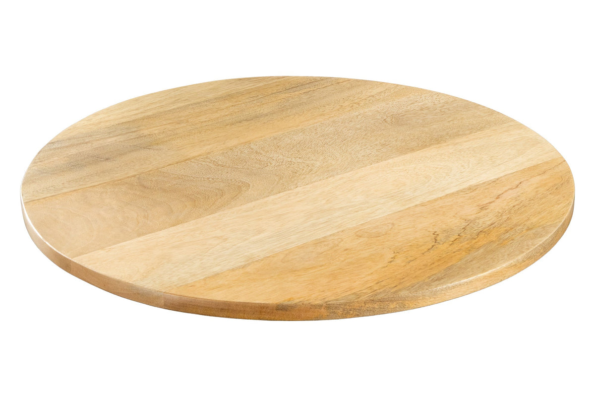Runder Drehteller MAKASSAR 50cm natur Mangoholz massiv handmade