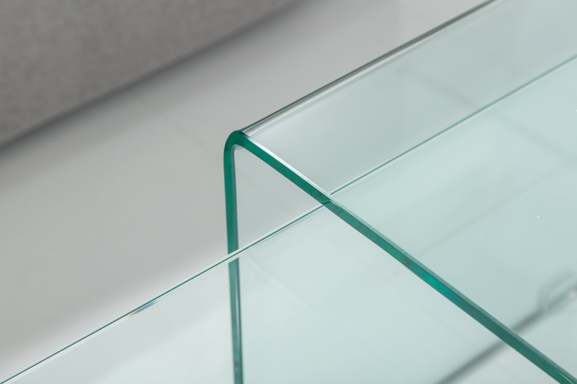 Set de 2 tables basses en verre de haute qualité FANTOME 100cm transparent