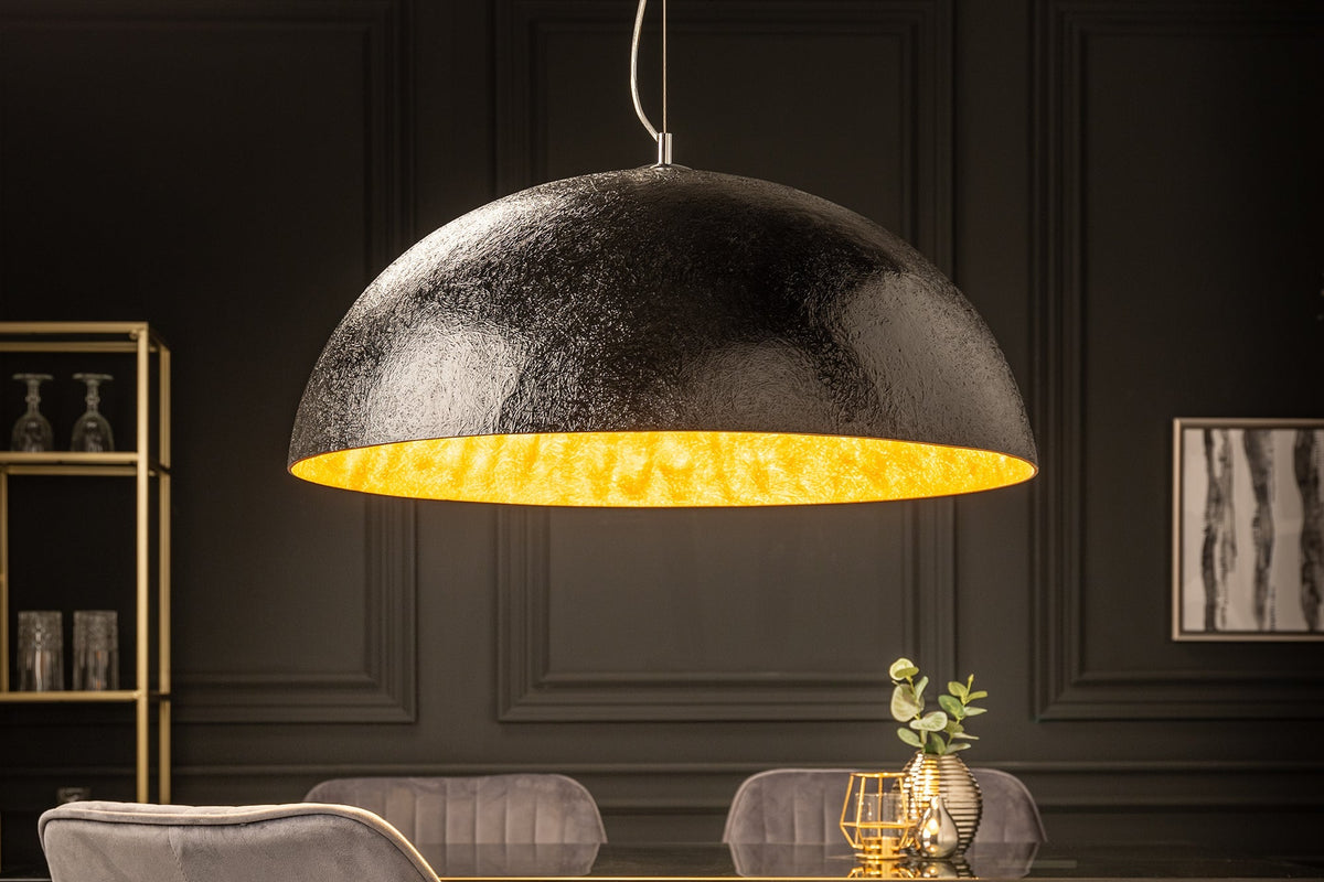 Suspension design élégant GLOW 70cm lampe suspendue or noir