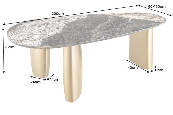 Dimensions de la table
