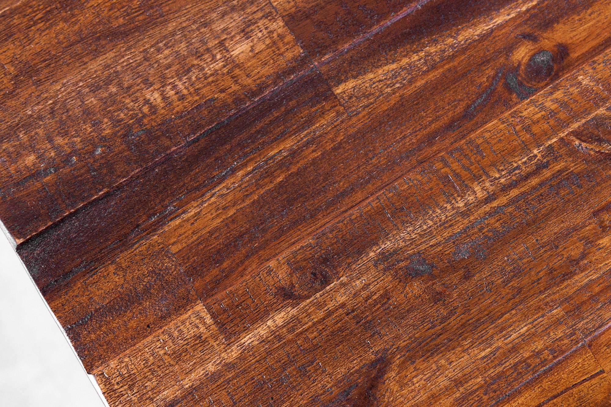 GENESIS mesa de comedor de madera maciza 140cm canto acacia natural pata cantilever antracita