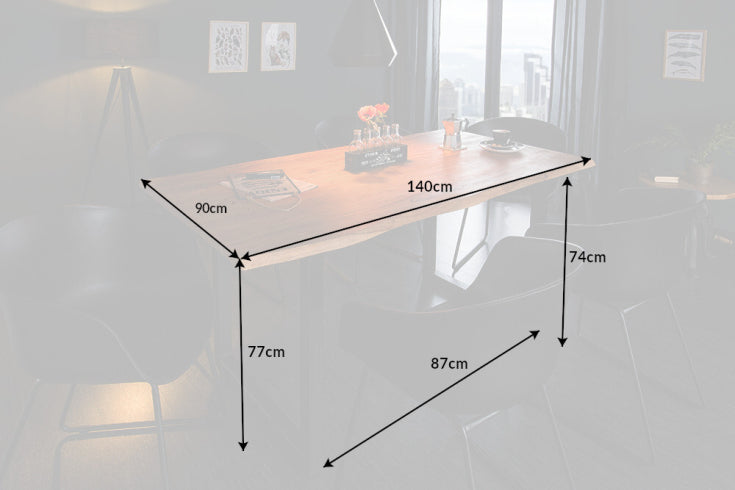 Dimensiones de la mesa