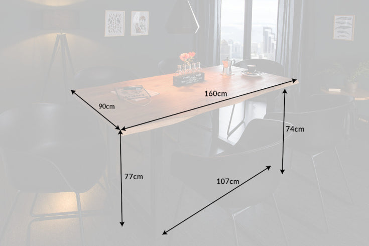 Dimensiones de la mesa