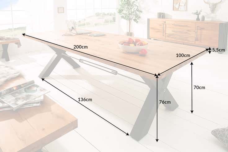 Dimensions de la table